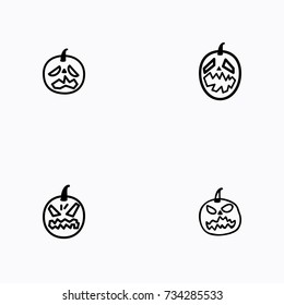 Set of halloween icons vector