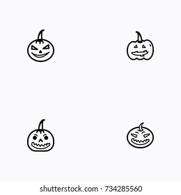 Set of halloween icons vector