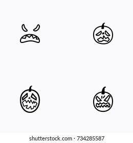 Set of halloween icons vector