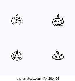 Set of halloween icons vector