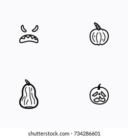 Set of halloween icons vector