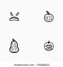 Set of halloween icons vector