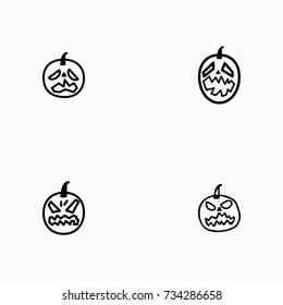 Set of halloween icons vector