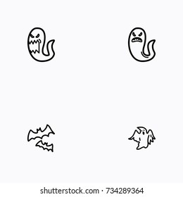 Set of halloween icons vector