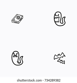 Set of halloween icons vector