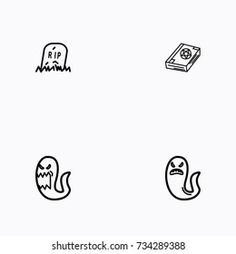 Set of halloween icons vector