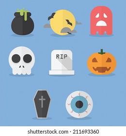 Set of halloween icons, VECTOR, EPS10