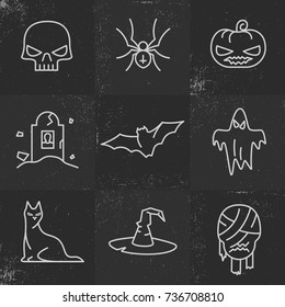 Set of Halloween icons for your holiday event