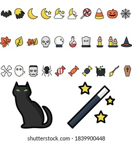 A set of halloween icons for your halloween party