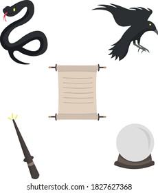 A set of halloween illustration
