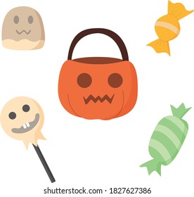 A set of halloween illustration