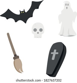 Un conjunto de ilustraciones de Halloween