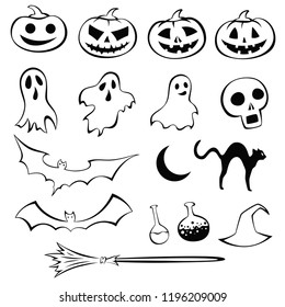 set of halloween images