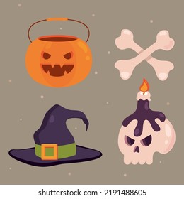 set of halloween miscellaneous, design