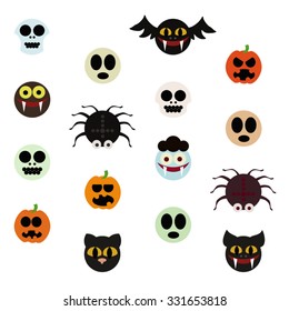 Set of Halloween monsters - vector illustration