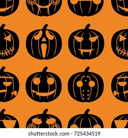 Set of halloween objects, pumpkins, texture. Vector illustration EPS10.