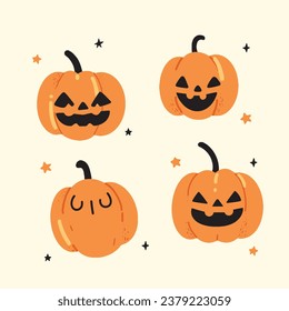 set halloween party,happy halloween,vector cute,illustration,object,pumpkin,black cat,funny,spooky,ghost,witch,graphic 2_4