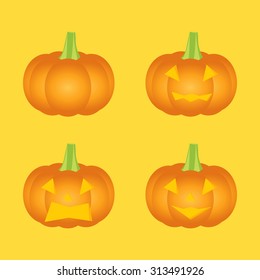 Set of Halloween pumpkin 
