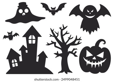 A set of Halloween pumpkin illustration.