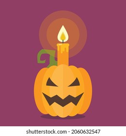 Set of Halloween pumpkins. Funny cartoon emoticons