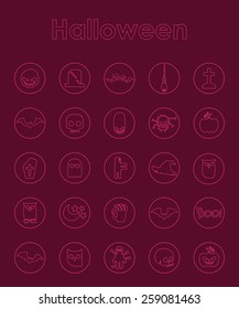 Set of halloween simple icons