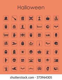 Set of halloween simple icons