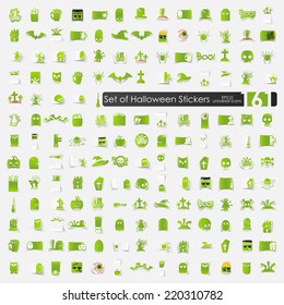 Set of halloween stickers