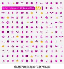 Set of halloween stickers