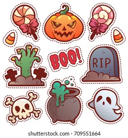 Set Of Halloween Stickers