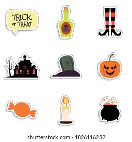 Set of halloween stickers. Halloween season - VEctor