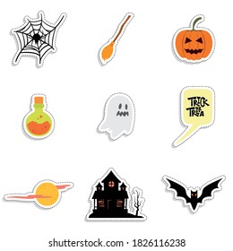 Set of halloween stickers. Halloween season - VEctor