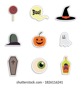 Set of halloween stickers. Halloween season - VEctor