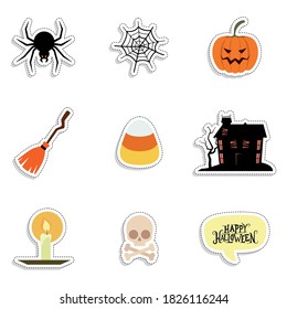 Set of halloween stickers. Halloween season - VEctor