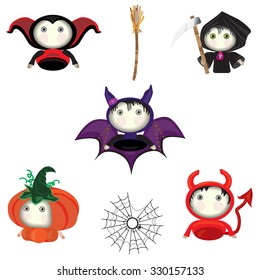 Set of the Halloween symbols
