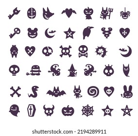 Set of Halloween symbols, icons, and elements