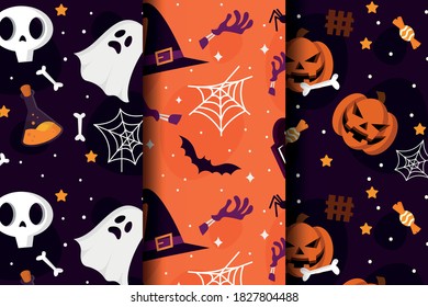 Set Halloween Theme Pattern for Decoration