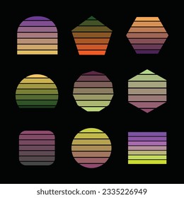 

set of Halloween tint color Schemes, Witch Ghost Themed Tone Colors, October 31 festive vibrant Colour pallet, Colorful Pumpkin trick or treat stripe Pattern, Yellow, Orange, Red trends combination