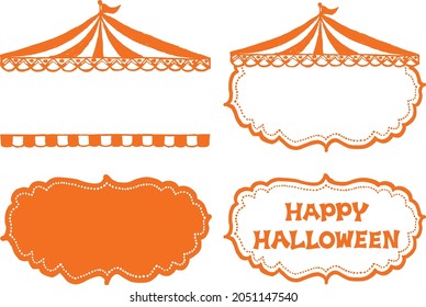 Set of Halloween title frames.