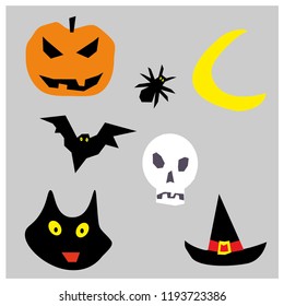 Set Halloween Vector