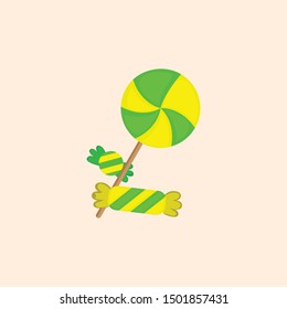 Set of Halloween Vector illustration template. Modern flat design concept for Halloween. Easy to edit and customize. Vector illustration.