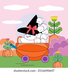 set Halloween, set Vector Halloween, Varios tipos de Halloween, fantasma feliz, 31 octubre, 90s, 80s, 70s, lindo Halloween, calabaza vid 