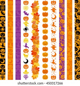 Set of Halloween vertical banners.