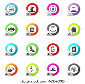 Set of halloween web icons for user interface design