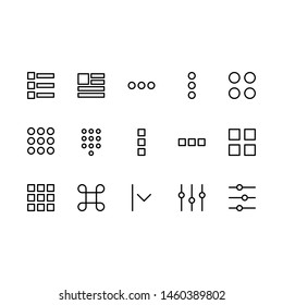 Set of Hamburger menu icon set for navigation and action bars, tabbar for website. Navigation button Line Icons