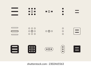SET OF HAMBURGER MENU ICON. UI UK MENU ICON COLLECTIONS