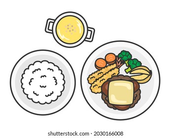Ein Hamburger-Steak.