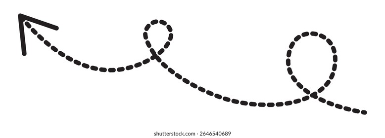 Set of Hand Arrow Pointing Direction. Collection of Simple Doodle Icon Arrow Line Vector.