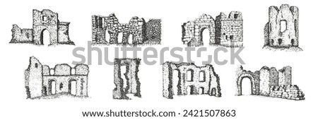 Similar – Image, Stock Photo The ruins of the Roman arena in the Croatian city of Pula under a blue sky on a sunny day