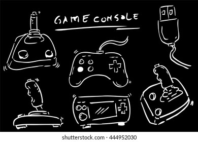 Set of hand draw sketh of Game Console 
