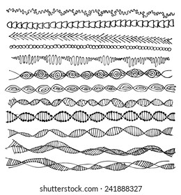 Set of hand drawing elements for edit and select text. 